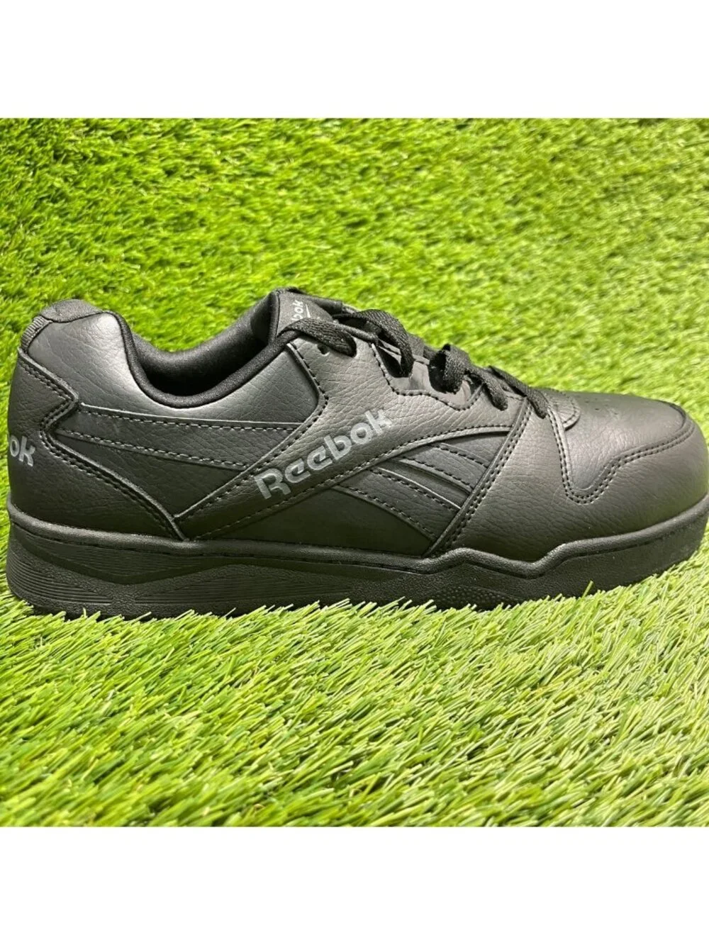 Reebok BB4500 Low Mens Size 8E Black Leather Composite Toe Safety Work Shoes
